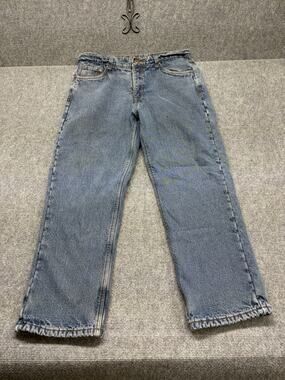 Smith Workwear Insulated Jeans Men’s Sz 36/30 Blue Distressed Work Jeans *READ*